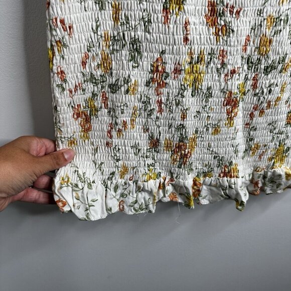 Lost + Wander Ditzy Floral Smocked Mini Dress Garden Cottagecore Sz M Boho Y2K - Picture 3 of 11